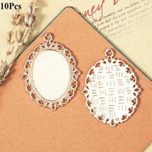 10Pcs/ Bag Jewelry Accessories Base DIY Jewelry Making Production For DIY Production Pendant Base Decoration Accessories - Oval Base - View 10