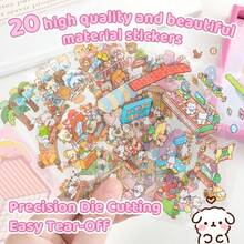1組42片可愛動物場景貼紙組，3D迷你房屋場景貼紙附鑷子、參考圖表、場景卡，DIY剪貼簿相簿裝飾貼紙，聖誕節萬聖節感恩節節日派對禮物趣味手工玩具 - 均碼 - 查看 10