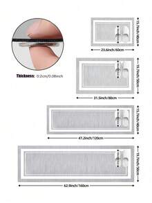 1/2 piezas Alfombra de cocina estilo bohemio antifatiga, Alfombra de cocina estilo bohemio antideslizante y lavable, Alfombra cómoda para estar de pie - Multicolor - Ver 6
