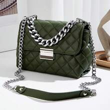 Women's Versatile PU Crossbody Bag, Large Capacity Practical For Shopping, Dating, Office Wear In Summer - Green - View 7