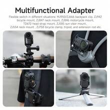 Plastic Frame Extension Adapter Bracket (Black) For Osmo Nano, Suitable For Action Camera Stabilizer | Vertical/Horizontal Adapter Bracket | Travel Photography Support | Travel Video Blogging Camera Accessory | Camera Protection | Action Video Blogging - View 10
