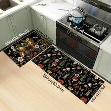 1 pezzo Tappeto da pavimento per cucina, tappeto di drenaggio in poliestere, motivo floreale, tappeto per cucina, soggiorno, ingresso, balcone, decorazione per la casa, antiscivolo, caffetteria, bar, vacanze, feste, camera da letto, tappetino per animali domestici, decorazione bagno, decorazione stanza - Multicolore - Visualizzare 21