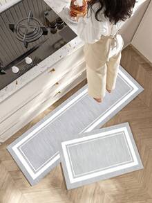 1/2 piezas Alfombra de cocina estilo bohemio antifatiga, Alfombra de cocina estilo bohemio antideslizante y lavable, Alfombra cómoda para estar de pie - Multicolor - Ver 5