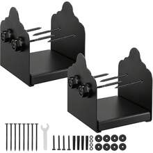 4x4 Post Base, 2 Pcs Post Base Brackets, Inner Size 3.6"X3.6" Heavy Duty Powder-Coated Post Anchor Matte Black Wood Post Brackets For Deck, Patio & Pavilion Railing Support Base Plate - 6x6 2pc - View 2