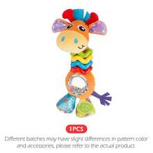 Giraffe Baby Rattle Toy - Soft Plush Teether With Rattle Ring And Crinkle Paper, Sensory Development, Educational Toy For 0-12 Months Infants - Multicolor - View 6