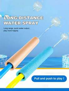OBOVAY Pistola de agua de espuma, 1/6/12 piezas Pistola de agua de acción de tracción, ligera, adecuada para piscina, playa, juegos de agua de verano en el patio trasero, fiesta temática hawaiana, colores brillantes aleatorios - Multicolor - Ver 8
