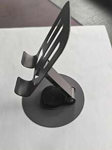 1 pieza Soporte de teléfono de aleación de aluminio - Soporte de escritorio giratorio 360° a prueba de agua, diseño plegable y ajustable de 2 niveles de altura, adecuado para uso en escritorio y mesita de noche, almacenamiento de escritorio, soporte ideal para oficina, color aleatorio - A - Ver 12