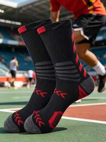 13pairs Men's Anti-Slip Basketball Crew Socks, Cushioned Performance Sports Socks For Running & Training - Multicolor - View 19