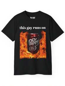 Dr Pepper Gay,Matchande T-shirts för Familjen, Flickkläder, Kläder för Tonårsflickor, Flickkläder, Kläder för Tonårsflickor, Snabb Leverans Toppar för Kvinnor och Män, T-shirt Femme, Haut Femme, T-shirt, Hösttröja, Kampanj Femme, Vintage - Svart - Visa 1