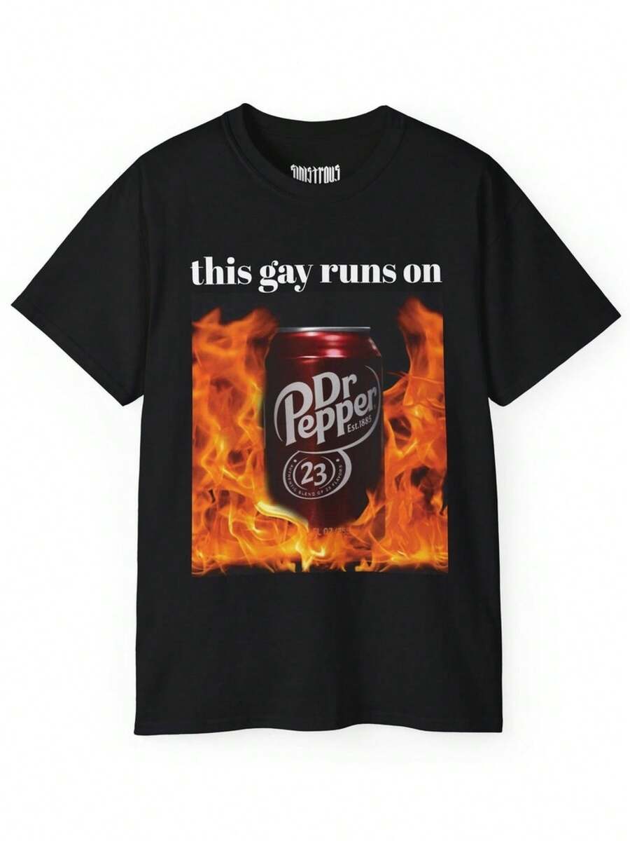 Dr Pepper Gay,Matchande T-shirts för Familjen, Flickkläder, Kläder för Tonårsflickor, Flickkläder, Kläder för Tonårsflickor, Snabb Leverans Toppar för Kvinnor och Män, T-shirt Femme, Haut Femme, T-shirt, Hösttröja, Kampanj Femme, Vintage - Svart - Visa 1