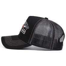 1 pieza Gorra de camionero con bordado de cabeza de toro occidental "STATION HERITAGE", gorra de béisbol con parte trasera de malla transpirable, gorra de estilo vaquero ajustable - A - Ver 4