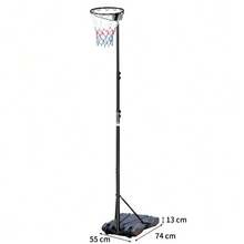 Panier de basket portable, hauteur réglable de 259,08 à 304,8 cm, sans panneau, adapté à une utilisation intérieure et extérieure, pour adolescents et adultes. - noir - Voir 2