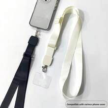 High-Quality Solid Color Adjustable Wide Phone Lanyard, Can Be Worn Diagonally Across The Body To Prevent Phone Loss, Simple Design Also Suitable For Wearing Around The Neck, Fits Various Smartphone Cases - Multicolor - View 8