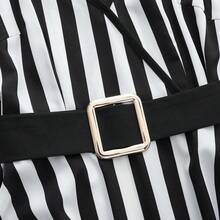 YijiaNvz  Nuevo vestido con tirantes finos y cintura ceñida a rayas para mujeres - Multicolor - Ver 6