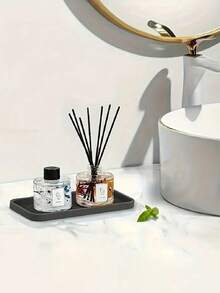 1pc Rectangular Plastic Draining Mat, Multi-Functional Soap Dish, Bathroom Storage Mat, Kitchen Dining Table Cup Coaster, Heat Insulation Mat, Soap Box - A - View 5