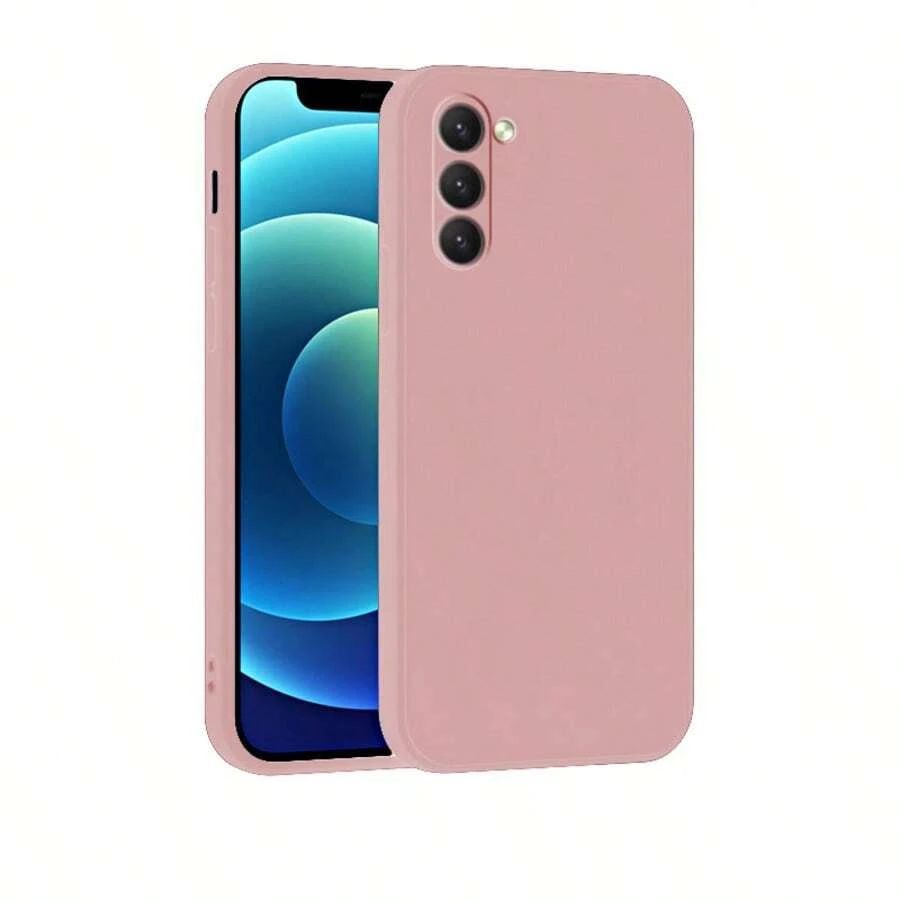 غطاء هاتف من السيليكون السائل متوافق مع Galaxy S25 Ultra و13/16 Pro Max/11، مقاوم للماء، مقاوم للصدمات، مقاوم للسقوط، مقاوم للخدش - وردي - مشاهدة 1
