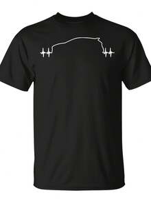 Camiseta Focus RS Mk3 casual de cuello redondo, manga corta, ajuste regular, estampado geométrico, para toda temporada, atuendo casual, tela elástica - Negro - Ver 6