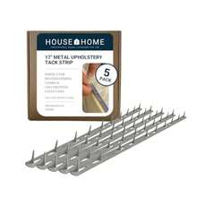 17" Upholstery Metal Tack Strips, Fabric Reupholstery Supplies For Furniture, Couch, Chair, And Sofa, Includes Instructions, 5-Pack - Silver - View 2