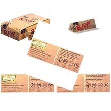 Raw Unrefined Classic 1.25 1 1/4 Size Cigarette Rolling Papers Full Box Of 24 Pack - 24 Count Pack Of 1 - View 2