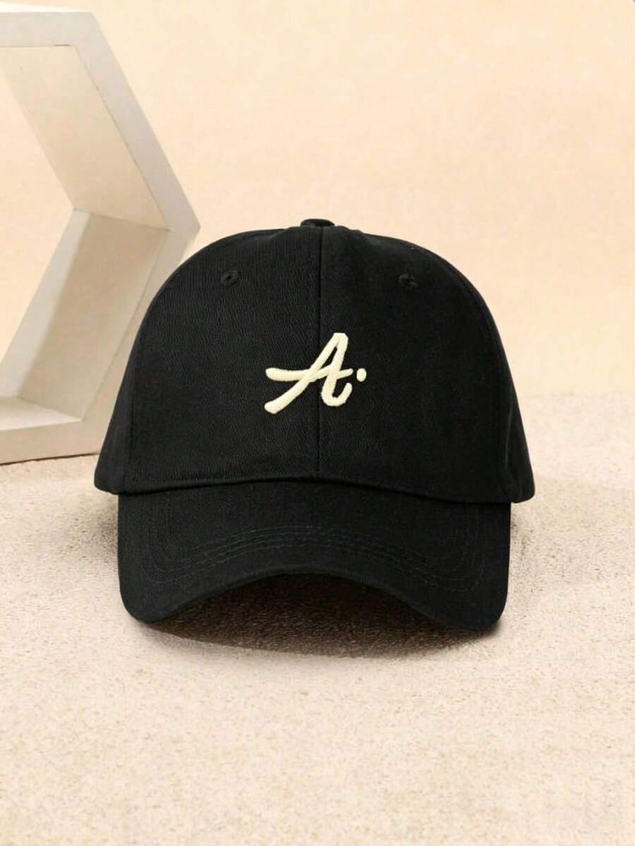 1PC Women's Embroidered Big A Baseball Cap Outdoor Adjustable Sun Protection Casual Hat Suitable For Spring And Autumn Travel Beach Vacation Men's Sun Hat Y2K Style Youth Hat