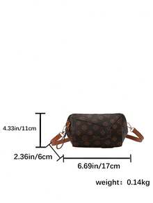 Women's Shoulder Bag, Retro Versatile Zipper Shell Bag, Printed Patchwork Handbag With Zipper Hidden Pocket - Multicolor - View 5