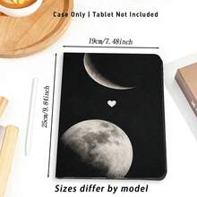 心形與星球圖案，1件翻蓋式桌上型平板保護殼附筆槽，相容於 Honor 8/9/10、Honor X8/X8A/X9/X8Pro/X9Pro/X9A/V8 Pro/GT 11.5吋、Matepad Pro/Matepad SE 11/Matepad 11、Apple 第10代/ 11 2025 (A16)、A9/A9+/A11/S11/S10 FE+ 及其他熱門機型 - 彩色 - 查看 6