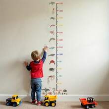 1pc Watercolor Ocean Animal Height Ruler Wall Sticker, Easy To Clean Children's Room Growth Record Wall Decor - Multicolor - View 8