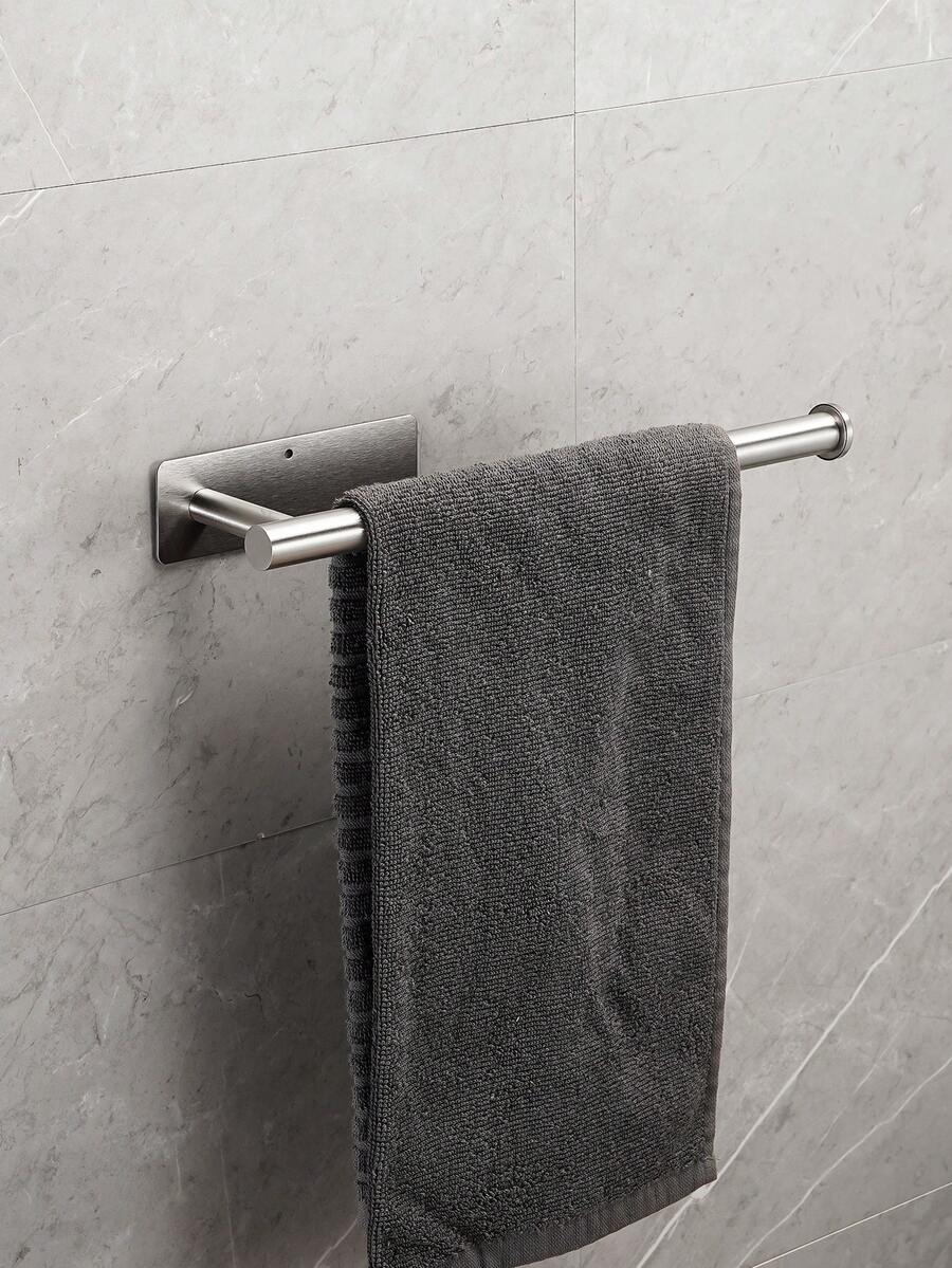 1pc Stainless Steel Toilet Paper Holder, Bathroom Tissue Roll Dispenser - Silver - View 1