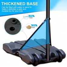 Panier de basket portable, hauteur réglable de 259,08 à 304,8 cm, sans panneau, adapté à une utilisation intérieure et extérieure, pour adolescents et adultes. - noir - Voir 6