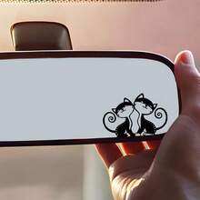 Beautiful Kitten Heart-Shaped Sticker - Suitable For Car Rearview Mirrors, Side Mirrors Stickers, Rearview Car Decorative Stickers, Car Vinyl Stickers, Car Stickers. Easy To Peel And Stick, Durable Plastic. - A - View 4