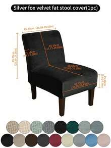 1pc Armless Decorative Chair Cover, High Elasticity Armless Chair Slipcover, Suitable For Hotel, Machine Washable Furniture Protector, With Elastic Bottom, Large Size Large Chair Decorative Chair Cover - Multicolor - View 20