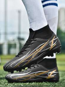Original Men's Football Shoes Professional TF/FG Soccer Shoes Turf/Indoor Training Universal Anti-Slip Football Boots - Black - View 1