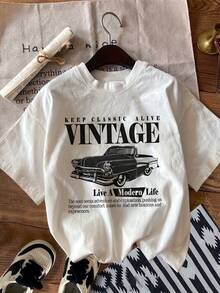 Women's T-Shirt For Spring And Summer - 白色 - 查看 1