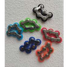 2pcs/4pcs/6pcs Bicycle Chain Decompression Toy, Transformable Iron Chain Stress Relief Fidget Toy For Adults - Multicolor - View 12