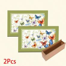 1件裝蝴蝶圖案印花矽膠地毯，易於清潔，3D印花長方形地毯，適用於玄關、客廳、廚房、臥室、走廊、浴室、洗衣房 - 聚酯纖維地毯，適用於室內外居家裝飾 - 彩色 - 查看 12