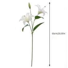 Artificial Lily Flower Bouquet, Faux Flower Arrangement For Home Decor, Living Room, TV Cabinet, Dining Table, Wedding Hall Scene Decoration, Suitable For Mother's Day, Back To School Season, Home Decor And Christmas - Multicolor - View 7
