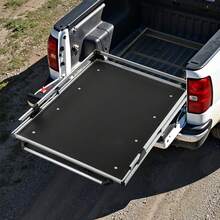 Sliding Truck Bed Organizer, 58 X 41-Inch Heavy Duty Truck Bed Storage Drawer With 1000 Lbs Capacity, Features 6 Movable Rings For Securing, 2-Postion Slide Out Tray For Pickup Trucks, Black - 58 X 41-inch - View 9