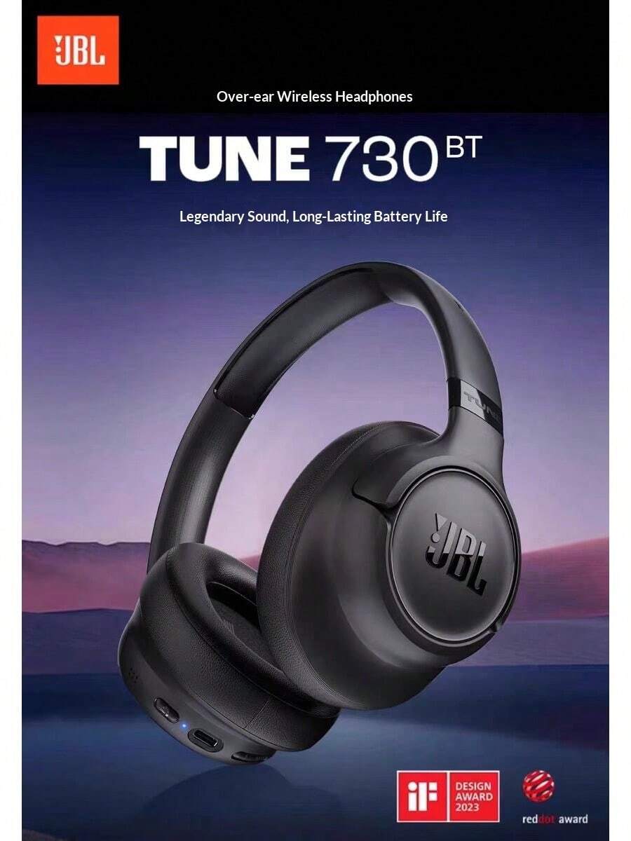 JBL TUNE730BT Over Ear Bluetooth Headphones Bluetooth5.2 40mm Driver Passive Noise Reduction Long Battery Heavy Bass Built-In Mic Gaming Calling Foldable Wireless Headset - View 1