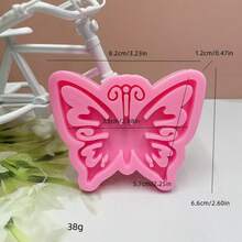1pc Rose & Butterfly Silicone Mold For Candle, Aromatherapy Stone, Home Decor Candle Ornament - Pink - View 6