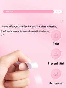 36/72pcs Anti Slip Clothing Tape, Prevents Light From Shining, Double-Sided Waterproof Tape For Shirts And Underwear - Women's Soft Body Tape, All Day Strong Fabric Bonding (36/72/108 Strips Available) - Multicolor - View 6