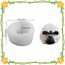 Cartoon Sheep Shaped Candle Mold, DIY Animal Handmade Soap, Incense, Plaster, Resin Craft, Multi-Functional Home Decor Mold - Sheep - View 3