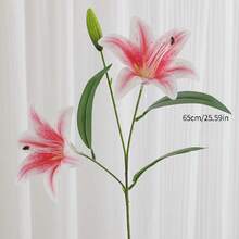 Artificial Lily Flower Bouquet, Faux Flower Arrangement For Home Decor, Living Room, TV Cabinet, Dining Table, Wedding Hall Scene Decoration, Suitable For Mother's Day, Back To School Season, Home Decor And Christmas - Multicolor - View 8