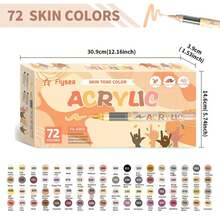 Set de Marcadores Acrílicos de 72/48/36/24/12 Colores, Marcadores de Secado Rápido Resistentes a la Decoloración, Adecuados para Pintura, Ilustración, Manualidades, Libros de Colorear Escolares y Otros Proyectos DIY, Aplicables a Papel, Tela, Madera, Piedra, Plástico, Vidrio, Cerámica, Calabaza, Metal, Etc., Adecuados para Estudiantes y Adultos, Adecuados para Regalos de Pascua, Acción de Gracias, Halloween, Navidad - Multicolor - Ver 27