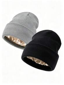 Women's Silky Satin Knit Hat - Anti-Static, Non-Frizzy, Warm For Winter - Multicolor - View 28