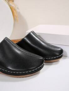 Hollow Out Wedge Sandals, Comfortable To Wear, Suitable For Long Hours Of Work And Shopping - Glossy Black - View 8