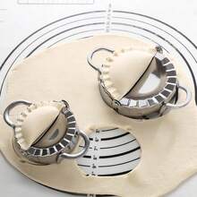 1 Pc Simple & Easy-To-Use Stainless Steel Dumpling Making Set Stainless Steel Material Convenient For Making Dumplings, Wonton, Pan-Fried Dumplings & Pastries Household Kitchen DIY Pasta & Baking Tool Multifunctional Dumpling Maker Gadget - Multicolor - View 2