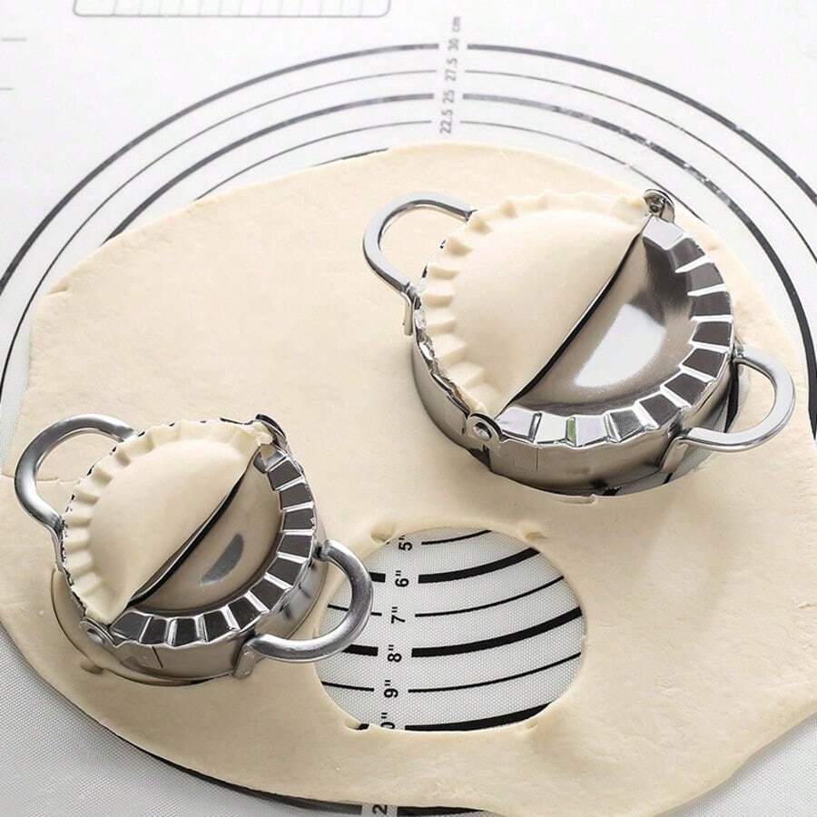 1 Pc Simple & Easy-To-Use Stainless Steel Dumpling Making Set Stainless Steel Material Convenient For Making Dumplings, Wonton, Pan-Fried Dumplings & Pastries Household Kitchen DIY Pasta & Baking Tool Multifunctional Dumpling Maker Gadget