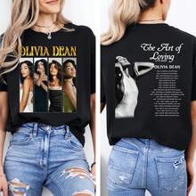 Olivia Dean The Art Of Loving Tour 2026 Concert T-Shirt - Black - View 1