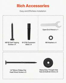 4x4 Post Base, 2 Pcs Post Base Brackets, Inner Size 3.6"X3.6" Heavy Duty Powder-Coated Post Anchor Matte Black Wood Post Brackets For Deck, Patio & Pavilion Railing Support Base Plate - 6x6 2pc - View 4