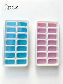 1/2/4 piezas Moldes de cubitos de hielo, molde multifuncional para el hogar de chocolate con tapa extraíble y apilable, adecuado para congelar cócteles, whisky, utensilios de cocina - Molde de hielo de 14 rejillas - Ver 37